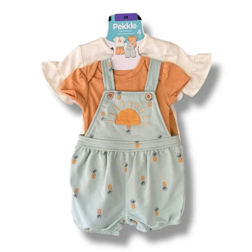Baby Girl 2 Piece Summer Outfit Set Size 3M Cute Matching Clothes Twins